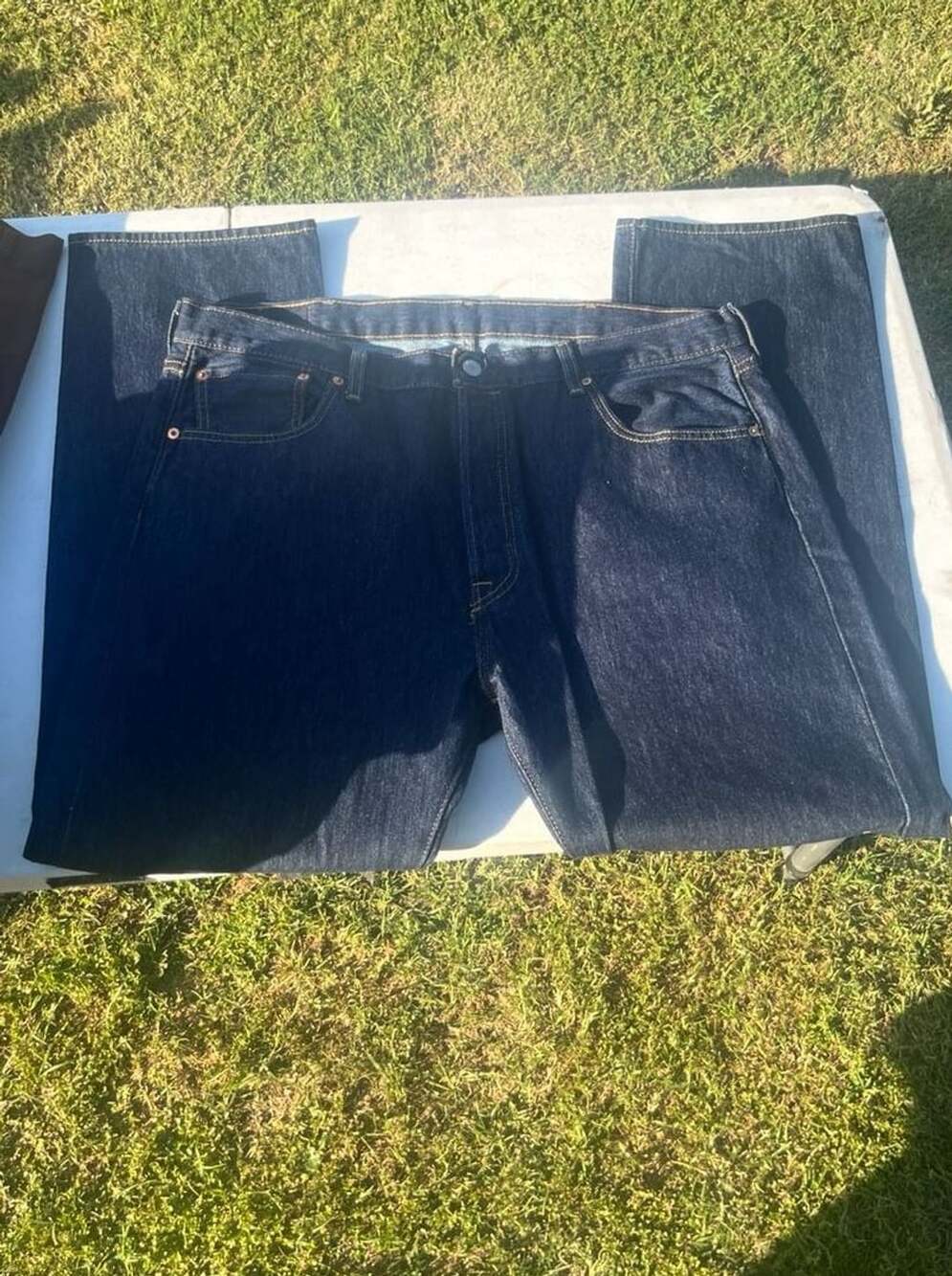 Levi's 501 Original Fit Dark Wash Jeans 38 x 30 Water Less Edition